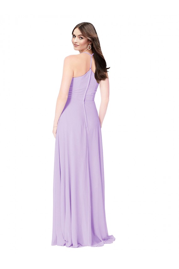 Vendedor de Decote V Chiffon Sem Mangas Açafrão Vestidos de Madrinha