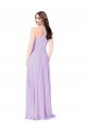 Vendedor de Decote V Chiffon Sem Mangas Açafrão Vestidos de Madrinha