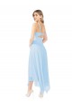 Vendedor de Decote V Chiffon Sem Mangas Buraco da fechadura Azul Céu Claro Vestidos de Madrinha / Vestidos de Cocktail / Vestidos de Homecoming