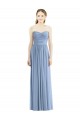 Vendedor de Amor Chiffon Sem Mangas Azul Empoeirado Vestido Formais / Vestido de Madrinha