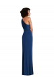 Vendedor de Um Ombro Spandex Sem Mangas Azul Real Vestidos de Madrinha / Vestidos de Festa