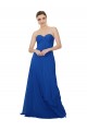 Vendedor de Amor Chiffon Sem Mangas Buraco da fechadura Azul Real Vestidos de Madrinha