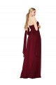 Vendedor de Amor Chiffon Sem Mangas Borgonha Vestidos de Madrinha / Vestidos de Noite / Vestidos de Festa