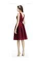 Vendedor de Barco Cetim Sem Mangas Borgonha Vestidos de Madrinha / Vestidos de Cocktail / Vestidos de Homecoming