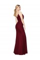 Vendedor de Decote V Chiffon Sem Mangas Costas em V Borgonha Vestidos de Madrinha / Vestidos de Noite / Vestidos de Festa