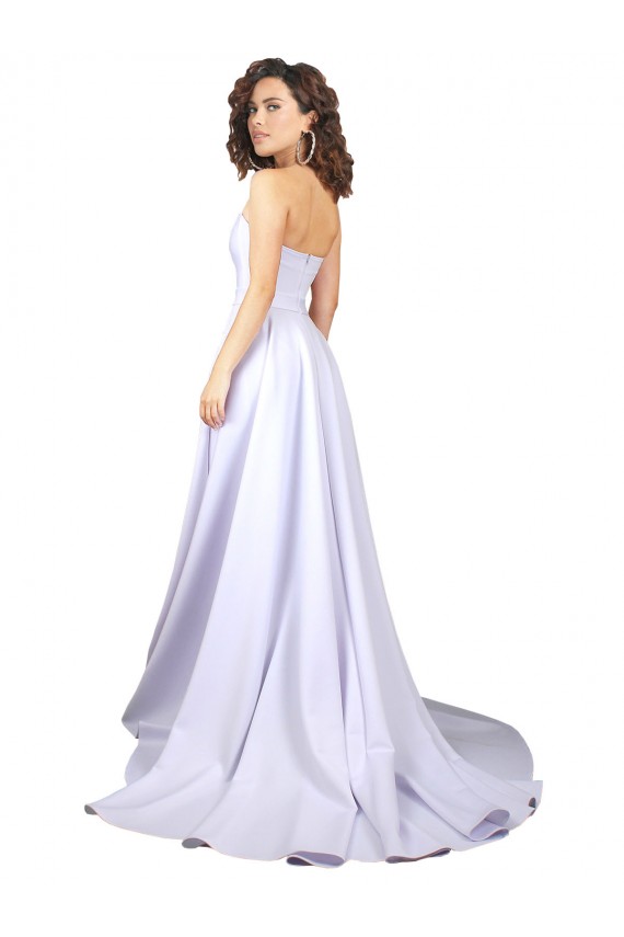 Vendedor de Amor Crepe Esticado Sem Mangas Branco Vestidos de Noiva