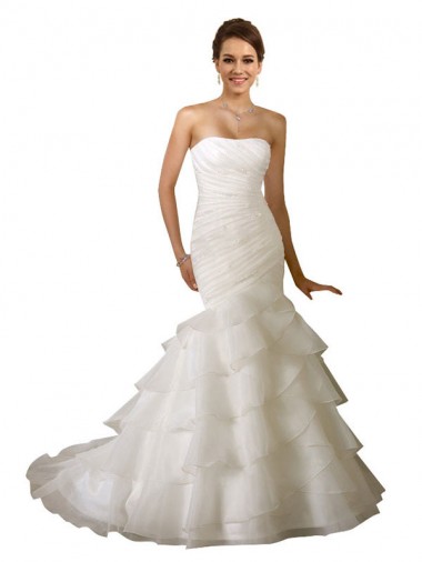 Vendedor de Amor Tule Sem Mangas Branco Longo Vestidos de Noiva
