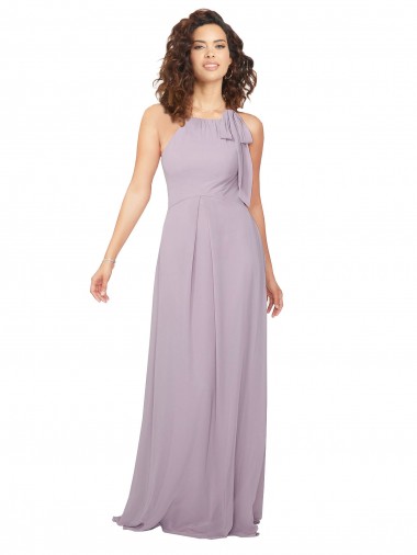 Vendedor de Cabeçada Chiffon Sem Mangas Buraco da fechadura Brilho Rosa Vestidos de Festa
