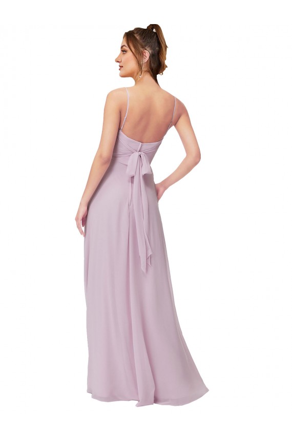 Vendedor de Amor Chiffon Sem Mangas Brilho Rosa Vestidos de Madrinha