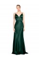 Vendedor de Alças finas Cetim Elástico Sem Mangas Costas em V Caçador Verde Vestidos de Madrinha / Vestidos de Noite / Vestidos de Festa