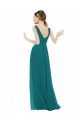 Vendedor de Decote V Chiffon Sem Mangas Caçador Verde Vestidos de Madrinha