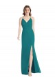 Vendedor de Alças finas Chiffon Sem Mangas Criss Cruz Caçador Verde Vestido de Madrinha