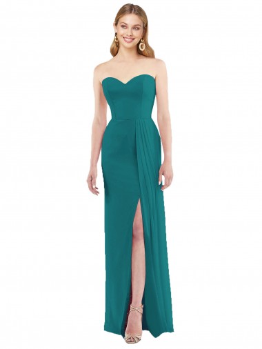 Vendedor de Amor Chiffon Sem Mangas Caçador Verde Vestidos de Madrinha