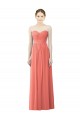 Vendedor de Amor Chiffon Sem Mangas Coral Vestidos de Madrinha
