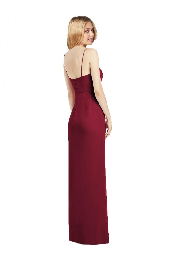Vendedor de Alças finas Chiffon Sem Mangas Coral Vestidos de Madrinha