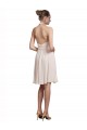 Vendedor de Cabeçada Chiffon Sem Mangas Creme Rosa Vestidos de Madrinha / Vestidos de Cocktail / Vestidos de Homecoming