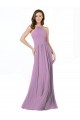 Vendedor de Cabeçada Chiffon Sem Mangas Lavanda Escura Vestidos de Madrinha