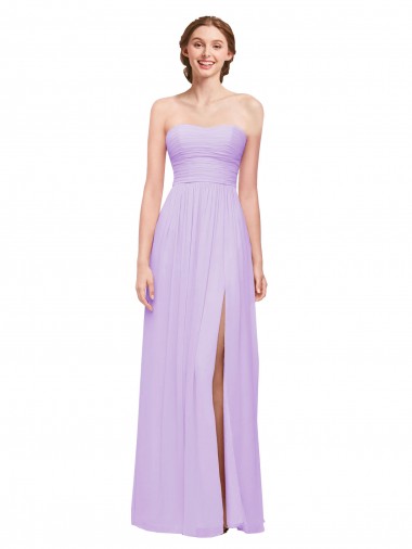 Vendedor de Amor Chiffon Sem Mangas Lilás Vestidos de Madrinha