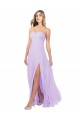 Vendedor de Amor Chiffon Sem Mangas Lilás Vestido de Madrinha / Vestido de Baile
