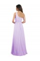 Vendedor de Um Ombro Chiffon Sem Mangas Lilás Vestidos de Festa / Vestidos de Madrinha