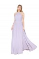 Vendedor de Cabeçada Chiffon Sem Mangas Lilás Vestidos de Madrinha / Vestidos de Noite / Vestidos de Festa