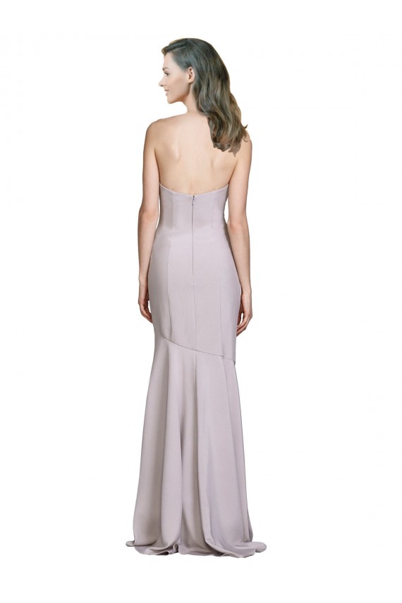 Vendedor de Sem alças Crepe Esticado Sem Mangas Lilás Ártico Vestido de Madrinha / Vestido de Festa