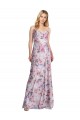 Vendedor de Decote Capuz Cetim Elástico & Floral Sem Mangas Vestidos de Madrinha / Vestidos de Noite