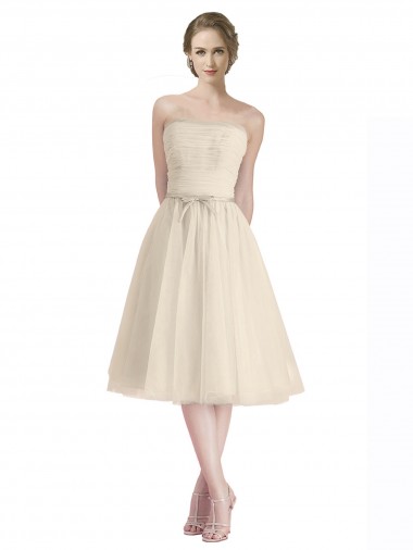 Vendedor de Sem alças Tule Sem Mangas Vestidos de Madrinha / Vestidos de Cocktail / Vestidos de Homecoming