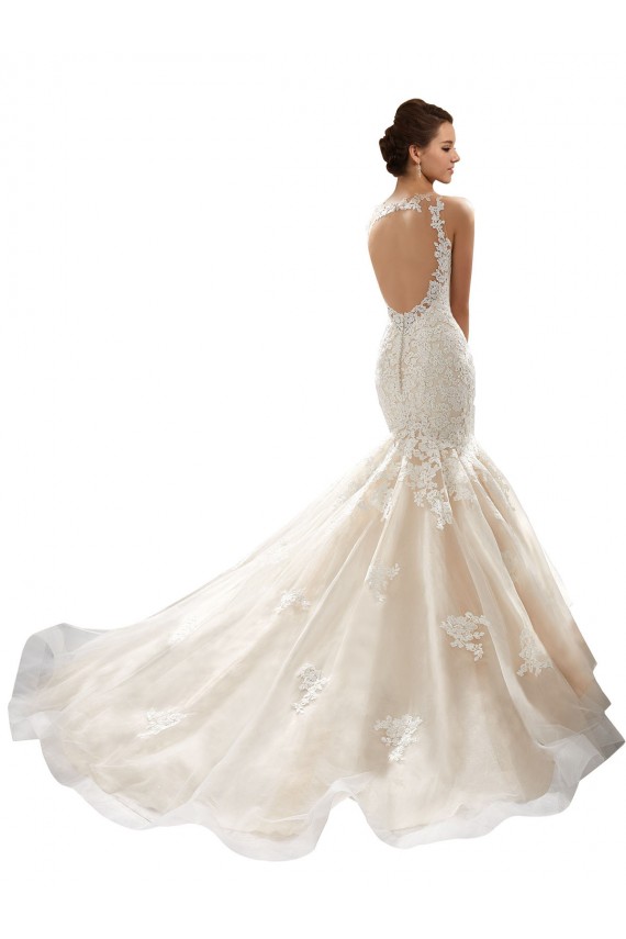 Vendedor de Decote V Tule & Renda Sem Mangas Marfim & Champanhe Vestidos de Festa / Vestidos de Madrinha
