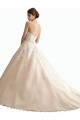 Vendedor de Decote V Tule & Renda Sem Mangas Marfim & Champanhe Longo Vestidos de Noiva