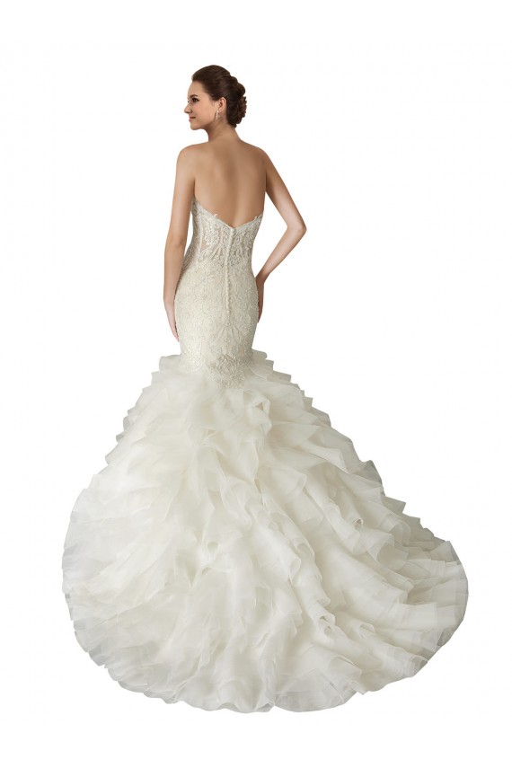 Vendedor de Amor Tule Sem Mangas Marfim Vestido de Noiva
