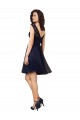 Vendedor de Barco Tule & Renda Sem Mangas Costas em V Marinha Negra Vestidos de Madrinha / Vestidos de Cocktail / Vestidos de Homecoming