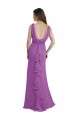 Vendedor de Decote V Chiffon Sem Mangas Lombar Narciso Vestidos de Madrinha