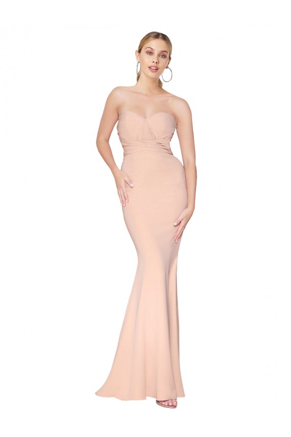 Vendedor de Amor Crepe Esticado Sem Mangas Nu Vestidos de Madrinha / Vestidos de Noite / Vestidos de Festa