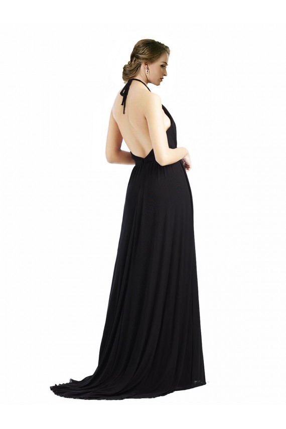 Vendedor de Cabeçada Chiffon Sem Mangas Abrir de volta Ostra Prata Vestidos de Madrinha
