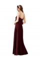 Vendedor de Alças finas Chiffon Sem Mangas Ouro Borgonha Vestidos de Madrinha