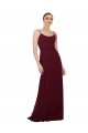 Vendedor de Colher Chiffon Sem Mangas Buraco da fechadura Ouro Borgonha Vestidos de Madrinha