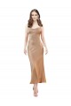 Vendedor de Decote Capuz Cetim Sedoso Sem Mangas Lombar Ouro Rosa Vestidos de Madrinha / Vestidos de Noite / Vestidos de Festa