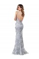 Vendedor de Decote V Crepe Esticado & Lantejoulas Tule Sem Mangas Sem encosto Prata Vestidos de Madrinha / Vestidos de Noite / Vestidos de Festa