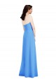 Vendedor de Sem alças Crepe Esticado Sem Mangas Lombar Pavão Azul Vestidos de Madrinha / Vestidos de Festa