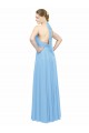 Vendedor de Cabeçada Chiffon Sem Mangas Abrir de volta Pervinca Vestido de Madrinha