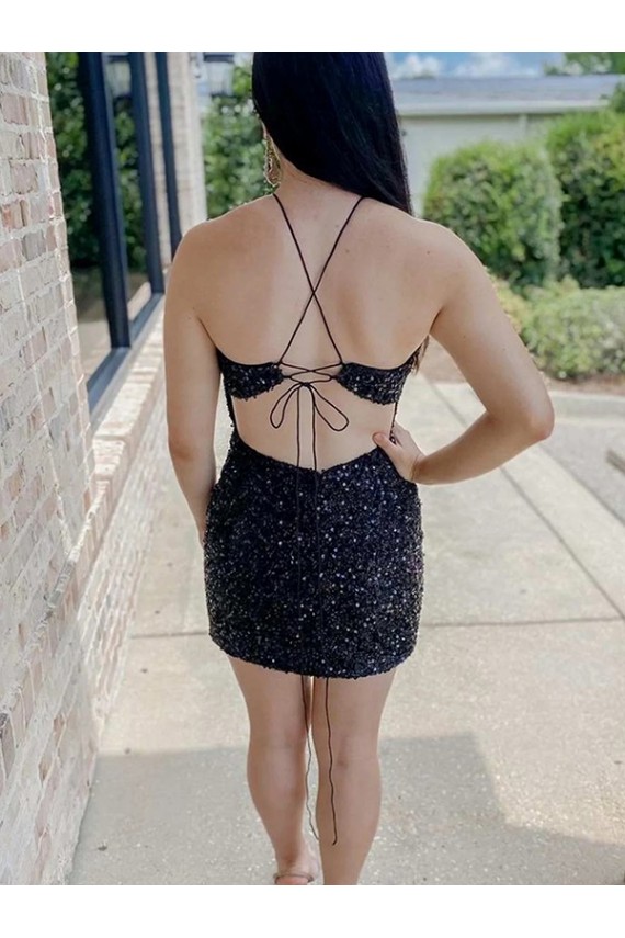 Vendedor de Cabeçada Lantejoulas Veludo Sem Mangas Preto Vestidos de Festa