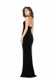Vendedor de Cabeçada Veludo Elástico Sem Mangas Lombar Preto Vestidos de Madrinha / Vestidos de Festa