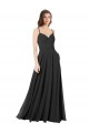 Vendedor de Amor Chiffon Sem Mangas Abrir de volta Preto Vestidos de Madrinha