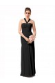 Vendedor de Cabeçada Chiffon Sem Mangas Preto Vestidos de Madrinha