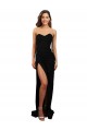 Vendedor de Amor Crepe Esticado Sem Mangas Lombar Preto Longo Vestidos de Madrinha / Vestidos de Noite / Vestidos de Festa
