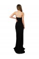 Vendedor de Amor Crepe Esticado Sem Mangas Lombar Preto Longo Vestidos de Madrinha / Vestidos de Noite / Vestidos de Festa