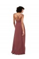 Vendedor de Decote V Chiffon Sem Mangas Abrir de volta Preto Vestidos de Madrinha / Vestidos de Noite