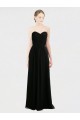 Vendedor de Amor Chiffon & Renda Sem Mangas Lombar Preto Vestidos de Madrinha