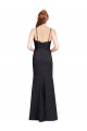 Vendedor de Alças finas Crepe Esticado Sem Mangas Lombar Preto Vestidos de Madrinha / Vestidos de Festa